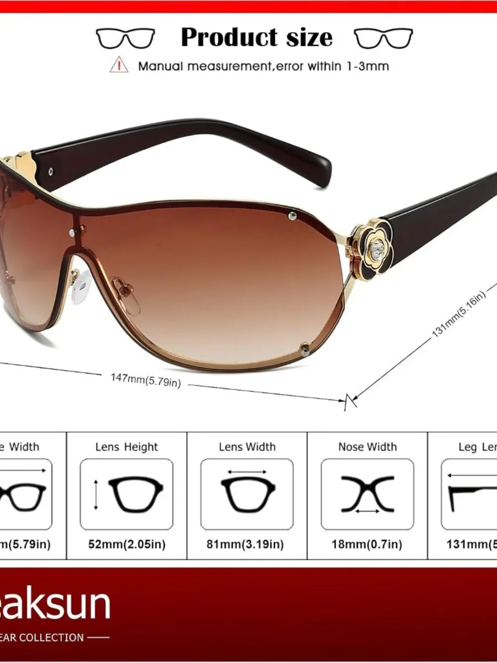Trendy Oversized Y2K Sunglasses with UV400 Protection & Rhinestone Accents